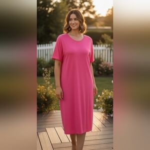 Pink Aimage T-Shirt Dress